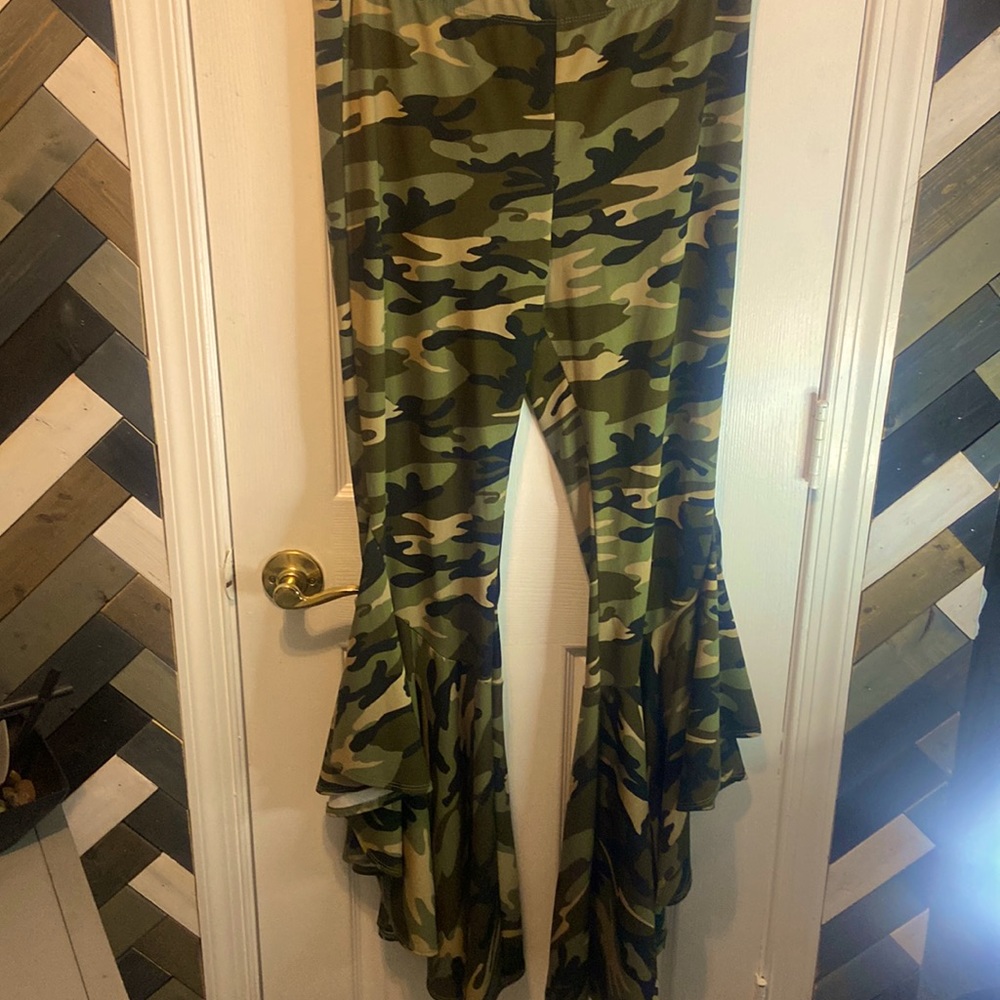 Stretch flair army fatigue pants